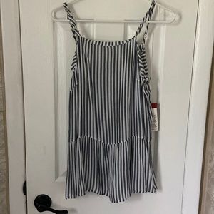 Blue & white stripe tank top